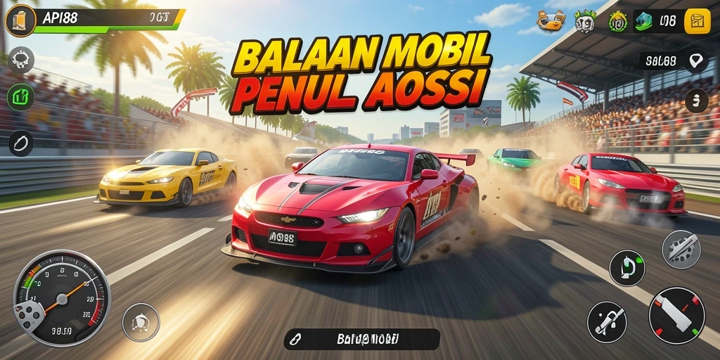 Tampilan antarmuka API88 yang menarik dengan mobil balap siap beraksi.
