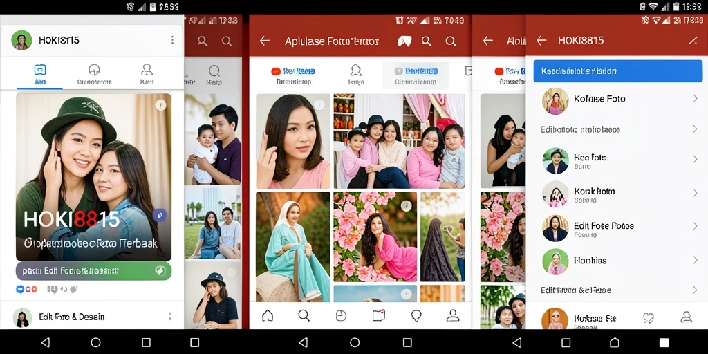 Antarmuka HOKI8815 yang menarik untuk membuat kolase foto.