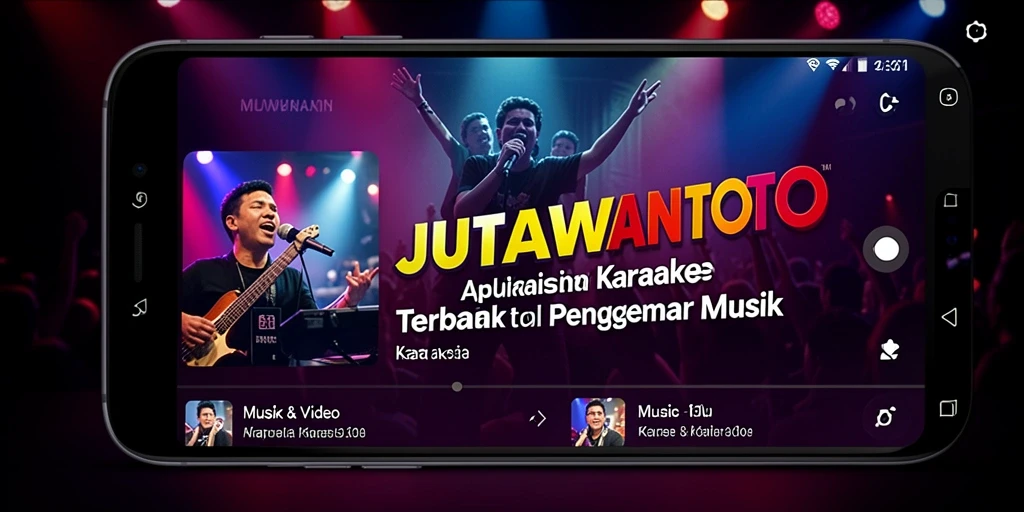 Antarmuka JUTAWANTOTO dengan pilihan lagu karaoke yang beragam.