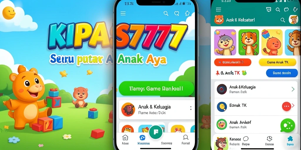Antarmuka KIPAS777 yang penuh warna dan interaktif untuk anak-anak.