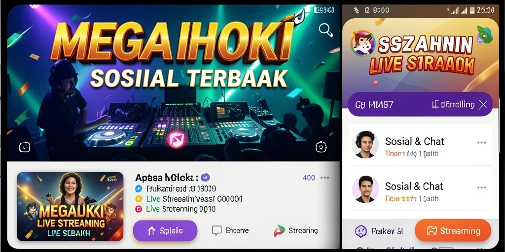Tampilan antarmuka MEGAHOKI dengan fungsi Live Streaming yang menarik.