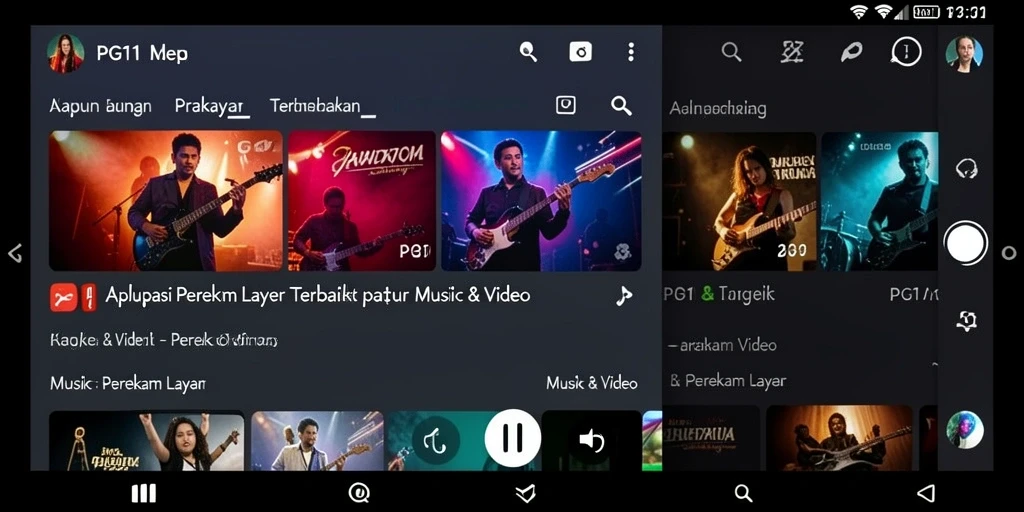 Antarmuka pengguna PG11 yang menunjukkan fungsi perekaman layar.
