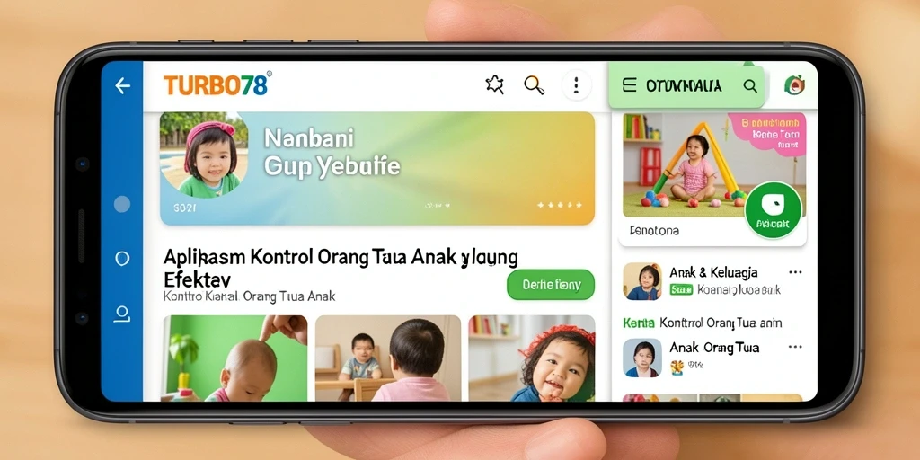 Antarmuka utama TURBO78 yang intuitif dan fungsional untuk kontrol orang tua.