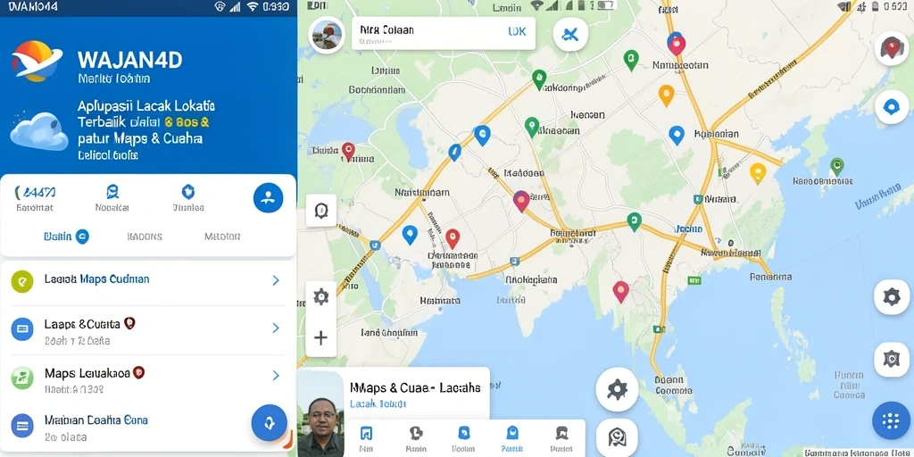 Gambaran antarmuka WAJAN4D menunjukkan fitur Lacak Lokasi yang canggih.