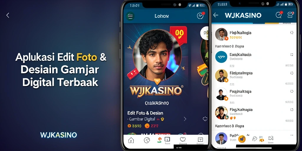 Screenshot utama WJKASINO menampilkan antarmuka pengeditan foto yang modern dan intuitif.