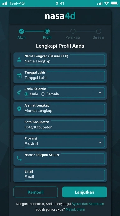 Panduan Registrasi Akun Baru nasa4d untuk Pengguna Android